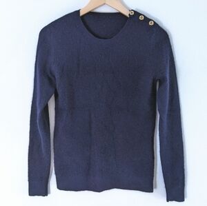 100% Navy Cashmere Sweater